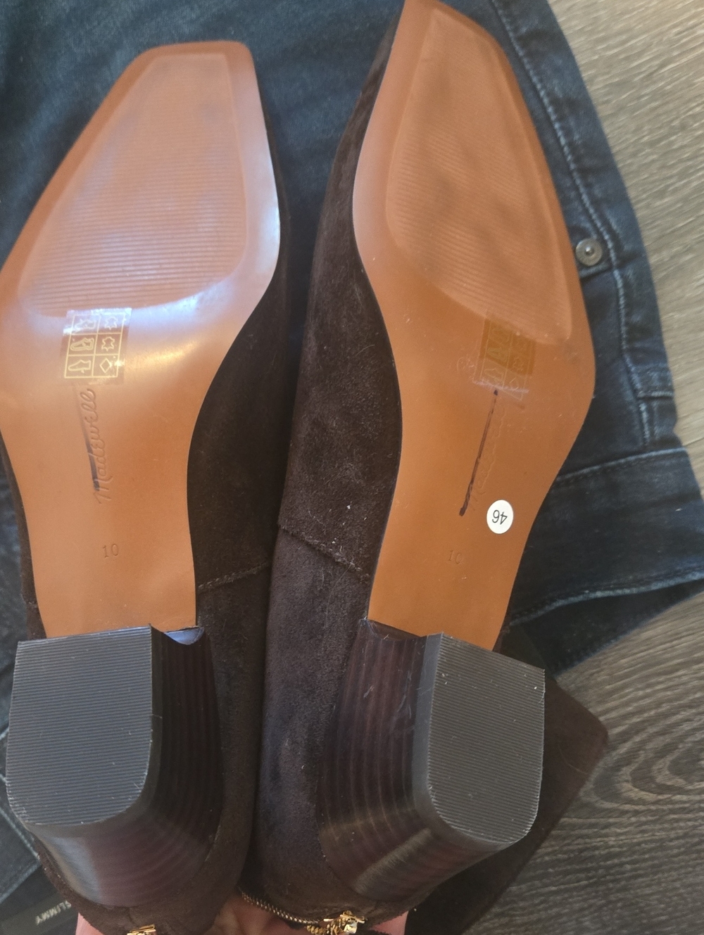 Madewell Chocolate Brown Suede Satchel NWT & The LAUREL Boot Size 10 NEW - Picture 10 of 14